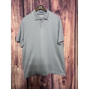 Ted Baker Shirt Men XL Button Polo GRAY Preppy Cotton
